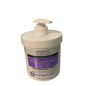 Advanced Clinicals Hyaluronic Acid Hydrating Body Cream • 16 oz • New